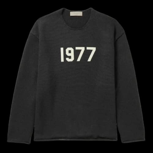 Fear of God Essentials SS22 Raw Edge Sweater Iron 1977