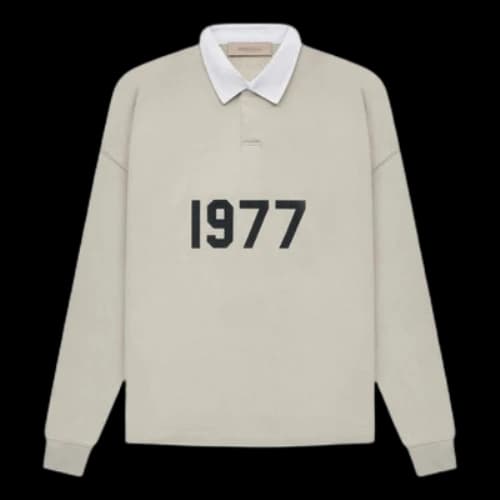 Fear of God Essentials SS22 1977 Henley Rugby Polo Shirt 'Oatmeal'