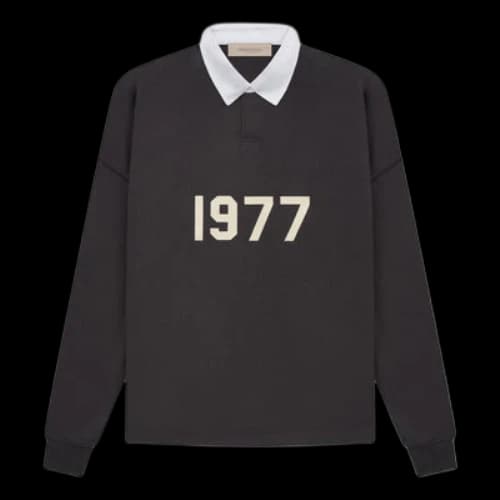 Fear of God Essentials SS22 1977 Henley Rugby Polo Shirt 'Iron'