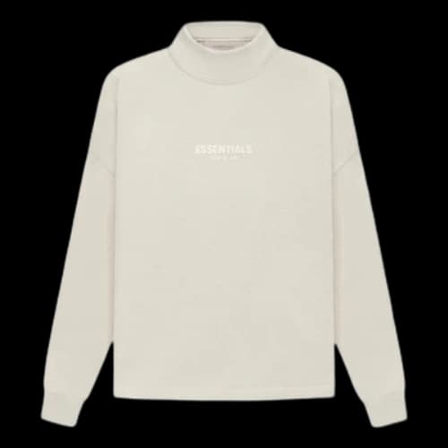 Fear of God Essentials SS22 Relaxed Mockneck Wheat Logo