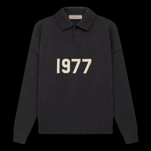 Fear of God Essentials SS22 Knit LS 1977 Polo Shirt 'Iron'