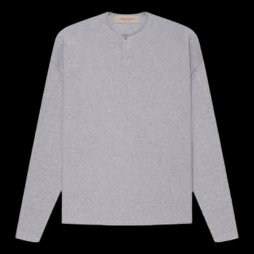 Fear of God Essentials SS22 Long Sleeve Henley Thermal Dark Oatmeal