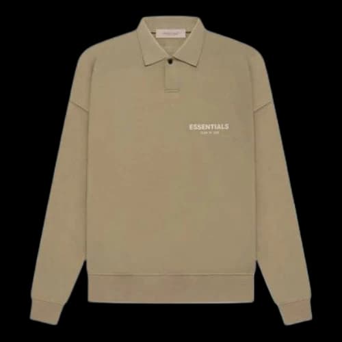 Fear of God Essentials SS22 Long Sleeve Polo Shirt 'Oak'