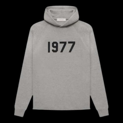 Fear of God Essentials SS22 Knit Hoodie Dark 1977 Oatmeal