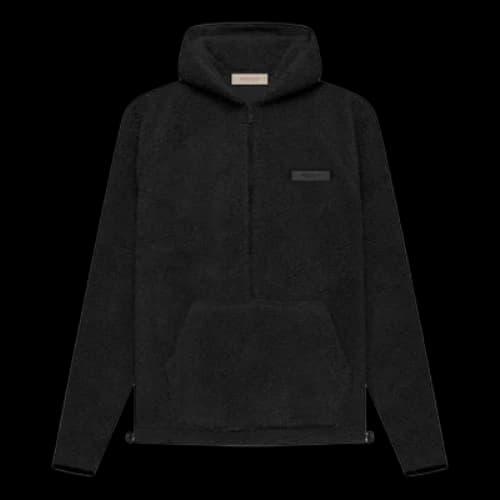 Fear of God Essentials SS22 Polar Fleece Half Zip Hoodie 'Iron'