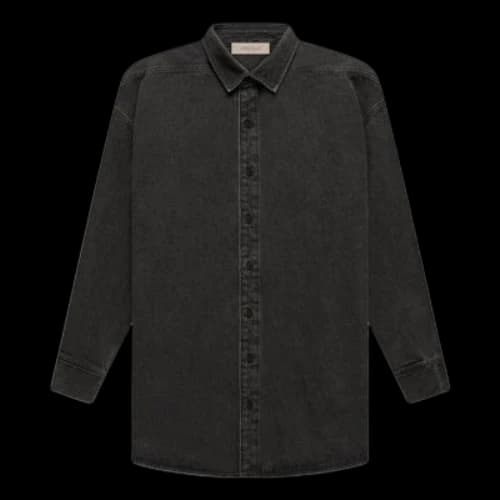 Fear of God Essentials SS22 Long Sleeve Denim Shirt 'Black'