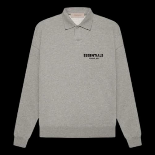 Fear of God Essentials SS22 Long Sleeve Polo Shirt 'Dark Oatmeal'