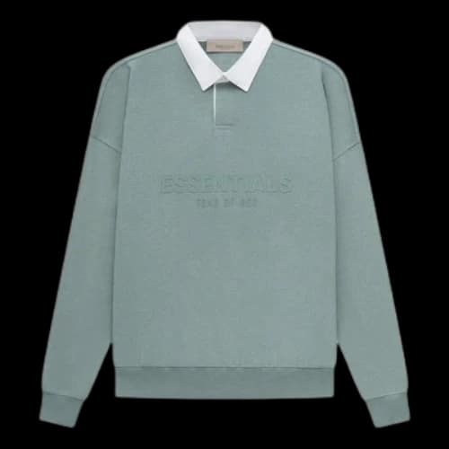 Fear of God Essentials SS23 Waffle Long Sleeve Polo Shirt 'Sycamore'