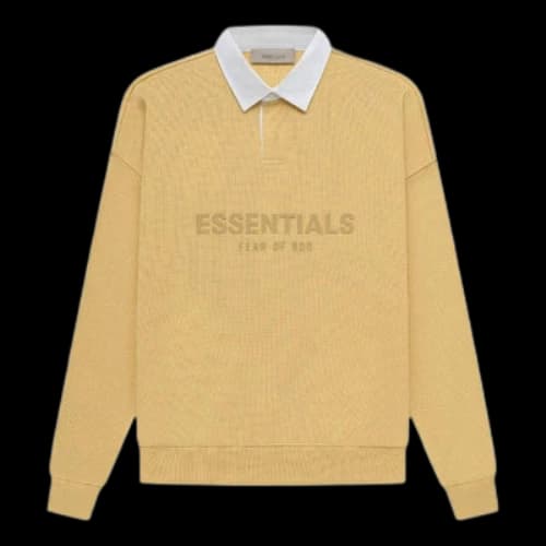 Fear of God Essentials SS23 Waffle Long Sleeve Polo Shirt 'Light Tuscan'