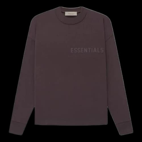 Fear of God Essentials Long-Sleeve Tee 'Plum'