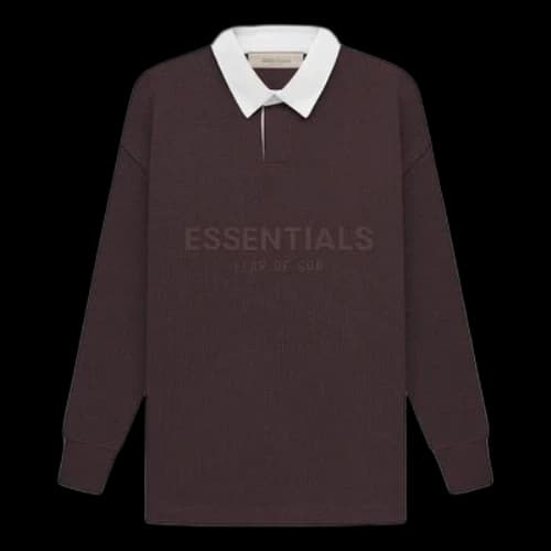 (GS) Fear of God Essentials SS23 Waffle Rugby Sweatshirt 'Plum'