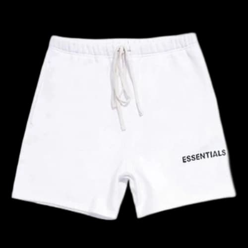 Fear of God Essentials FW18 Graphic Sweat ShortsWhite