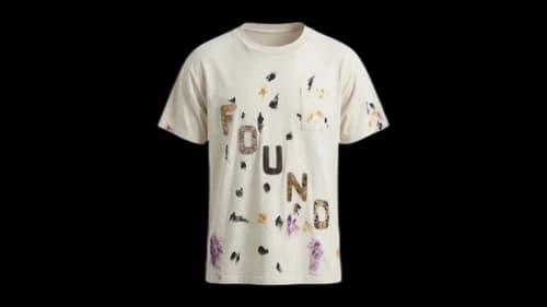 Found Tapestry Logo Paint Tee White