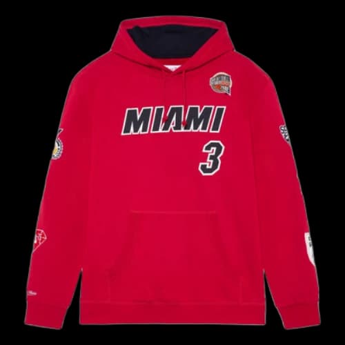 Mitchell & Ness x NBA Miami Heat HOF Fleece Hoodie 'Dwyane Wade 3'
