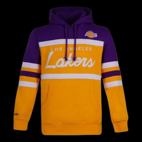 Mitchell & Ness x NBA Los Angeles Lakers Head Coach Hoodie 'Yellow Purple'