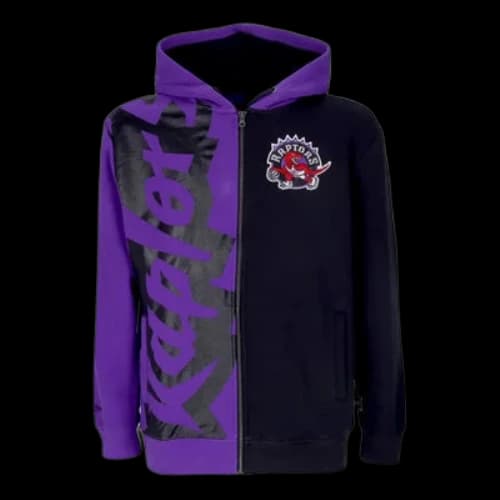 Mitchell & Ness x NBA Toronto Raptors Full Zip Fleece 2.0 Jacket 'Purple Black'