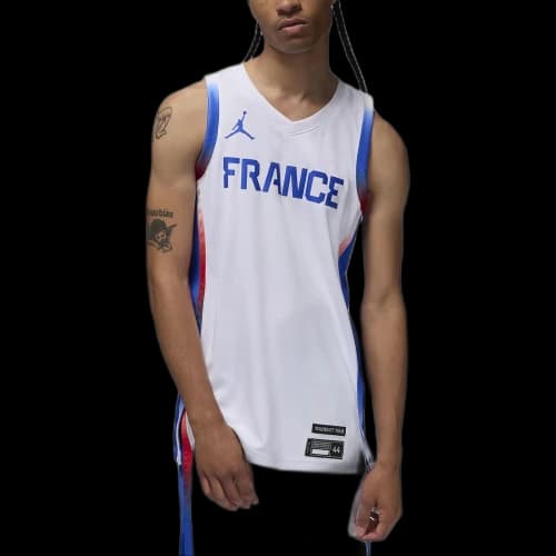 Air Jordan France Limited Home Basketball Jersey 'White Hyper Royal'