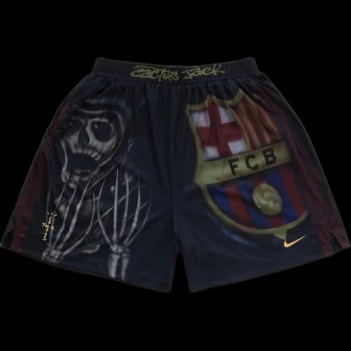 Nike FC Barcelona x Cactus Jack Skeleton Home Shorts 'Black'