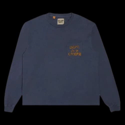 Gallery Dept. Dept De LA Galerie Pocket L/S Tee Navy