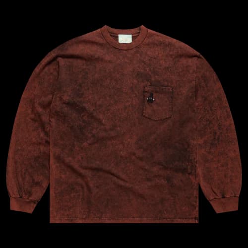 Aries Embroidered Acid Pocket Tee 'Red'