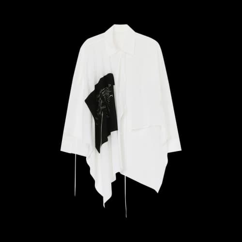 Yohji Yamamoto Long Asymmetric Blouse 'White'