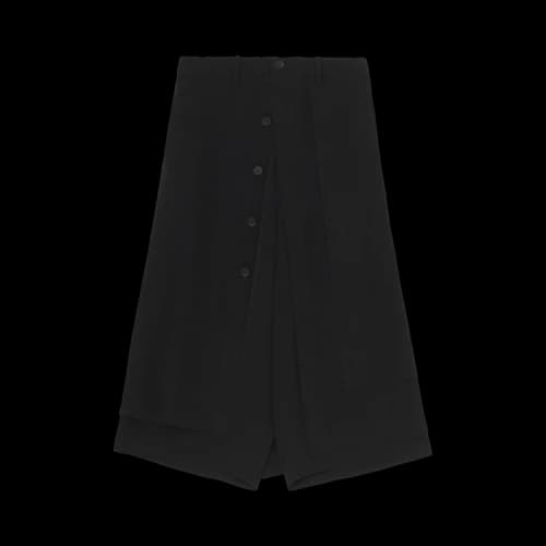 Yohji Yamamoto Front Button Wrap Pants 'Black'