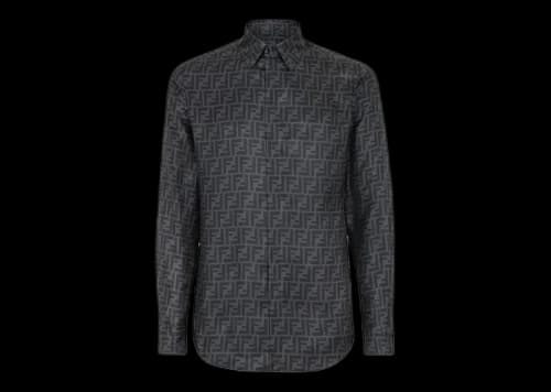 Fendi by Marc Jacobs Silk Shirt Gray