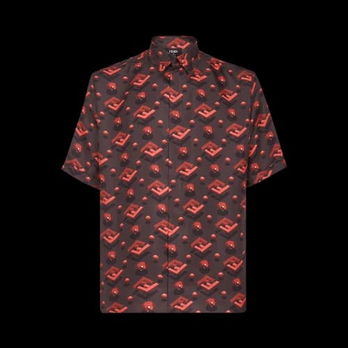 Fendi FF Diamond Silk Shirt 'Rubino'