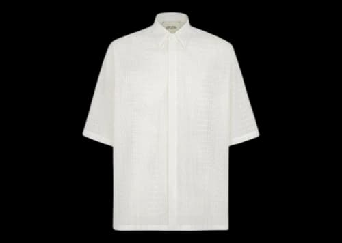 Fendi by Marc Jacobs Silk and Cotton Shirt White
