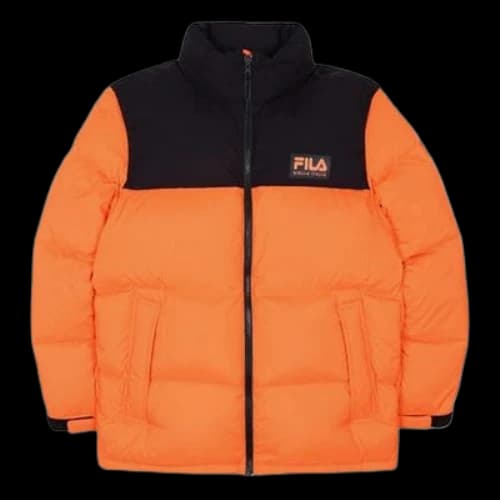 FILA Unisex Stand-up Collar Down Jacket Orange