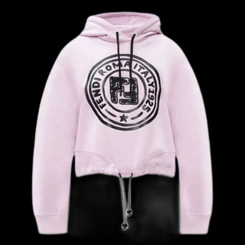 FENDI F Pattern Printing Hoodie Pink (Women's)