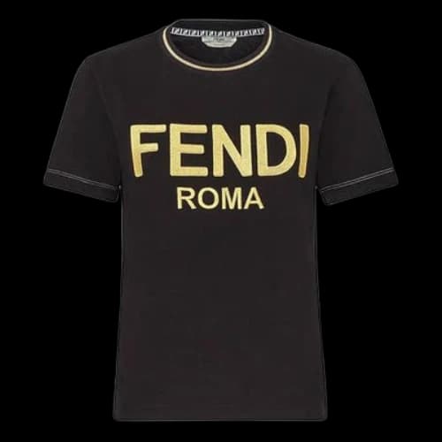 FENDI SS21 Solid Color Knit Short Sleeve Black
