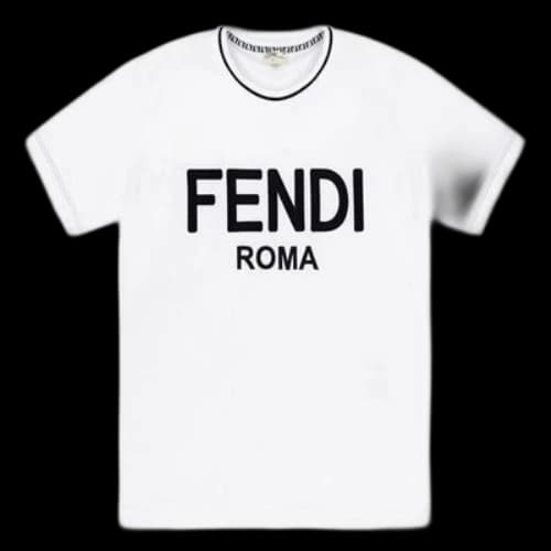FENDI Solid Color Short Sleeve White