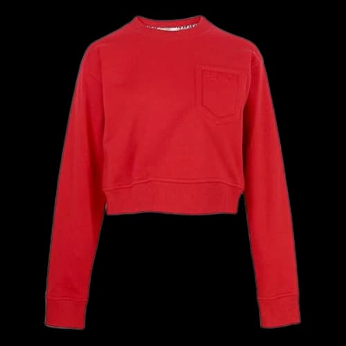 FENDI SS21 Logo Printing Round-neck Swea Red (Women's)