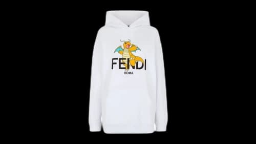 Fendi x Fragment x Pokemon Dragonite Women's Sweatshirt Black