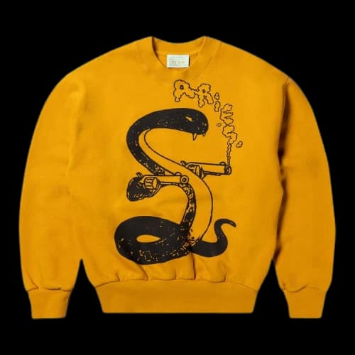 Aries Killa Snake Sweatshirt 'Ochre'