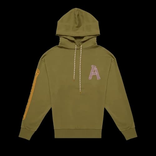 Aries Greek Column Hoodie 'Olive'
