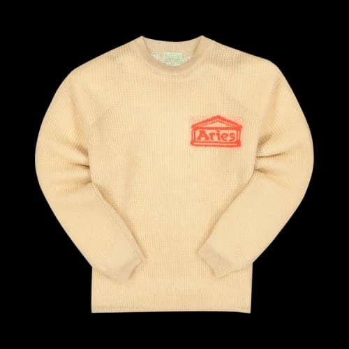 Aries Waffle Knit Jumper 'Beige'