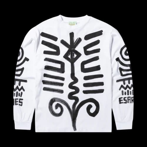 Aries Bodypaint Long-Sleeve Tee 'White'