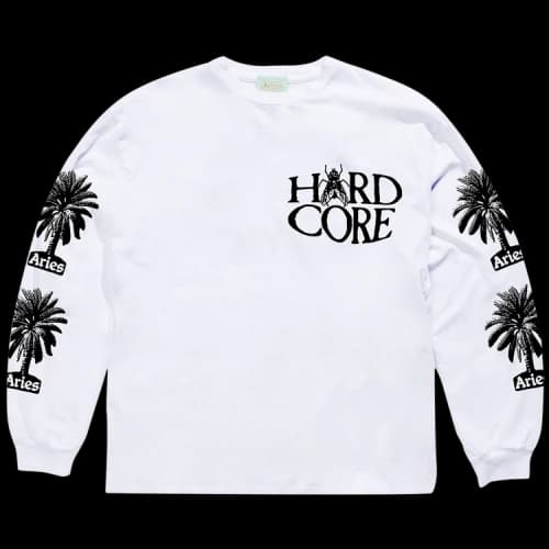 Aries Palm Long-Sleeve Tee 'White'