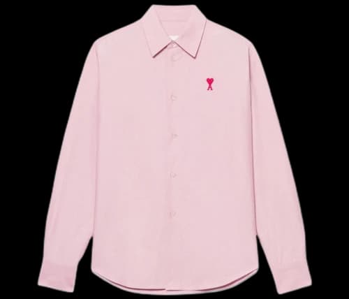 Ami Paris Ami De Coeur Shirt Pink