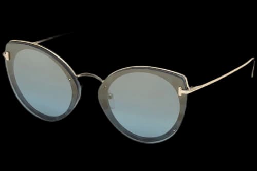 Tom Ford Rectangle Sunglasses Black/Gold (FT0683 55X)