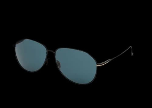 Tom Ford Cyrus Aviator Sunglasses Black/Blue (FT0747-01V-62)