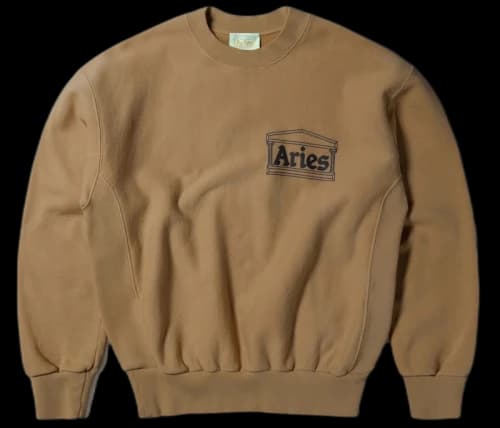 Aries Premium Temple Sweatshirt Camel