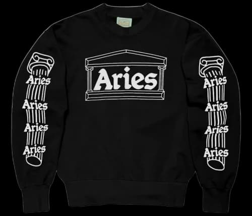 Aries Column Sweatshirt Black