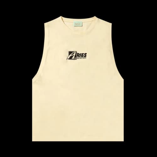 Aries Fearless Low Armhole Vest 'Alabaster'