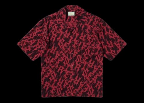 Aries Metal Hawaiian Shirt Burgundy