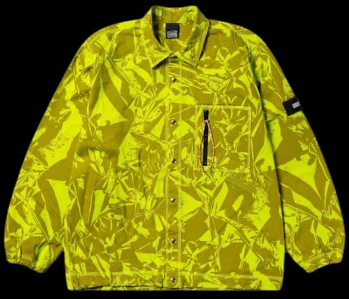 Aries Crinkle Camo Shirt Lime