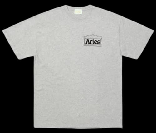 Aries I'm With Aries T-shirt Grey Marl