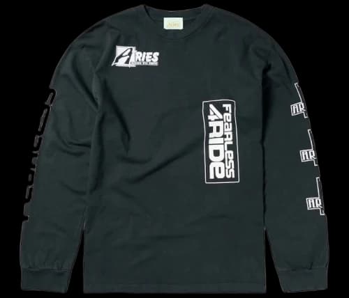 Aries Fearless Moto Longsleeved T-shirt Black